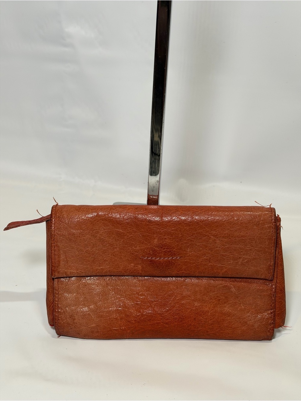 Free People Woman’s Brown Distressed Leather Wallet Clutch